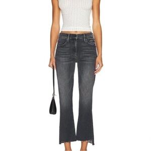 MOTHER the insider crop step fray Jean